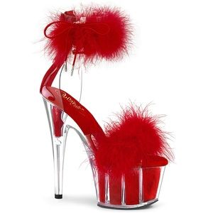 Pleasers ADORE-724F Feather Stilettos